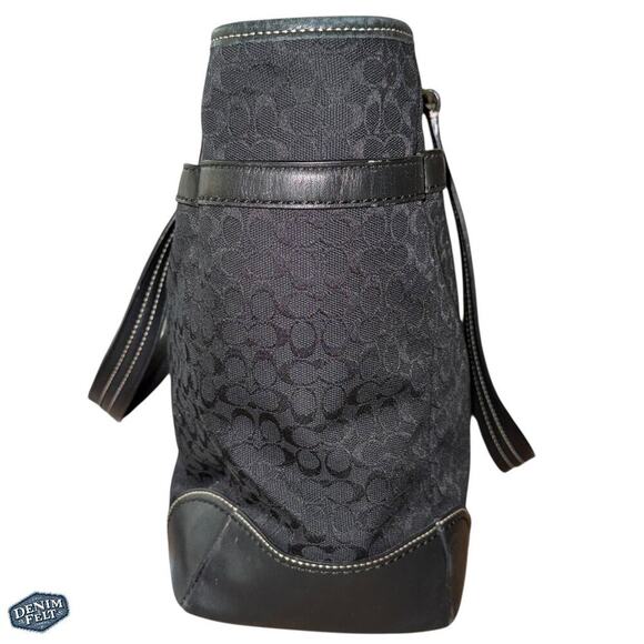 Coach Vintage Black/Royal Blue Voyager Signature Multifunction Tote/Diaper Bag - Picture 3 of 16